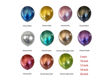 Metallic Balloons  5 inch 10 inch 12inch 18 inch 36 inch