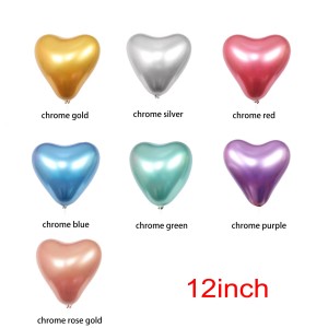 10 Inch heart shape metal balloon