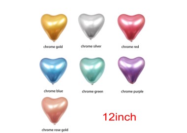 10 Inch heart shape metal balloon