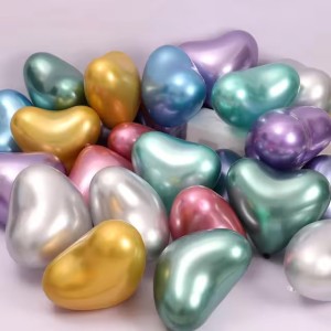 10 Inch heart shape metal balloon