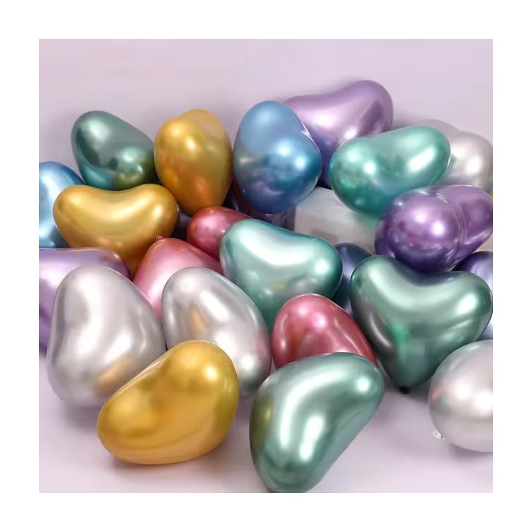 10 Inch heart shape metal balloon