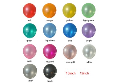 Pearlescent Balloons  10inch 12inch