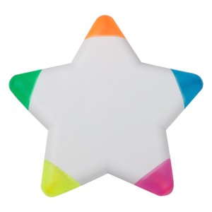 Adversting Cheap Custom logo 5 in 1pentacle Shape Highlighter