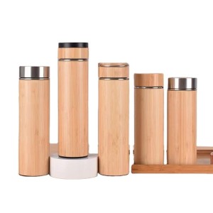 Custom Logo Hot Selling Private Label Bamboo Tumbler Water Bottle
