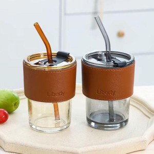 New 450ml Portable Leather Water Bottle