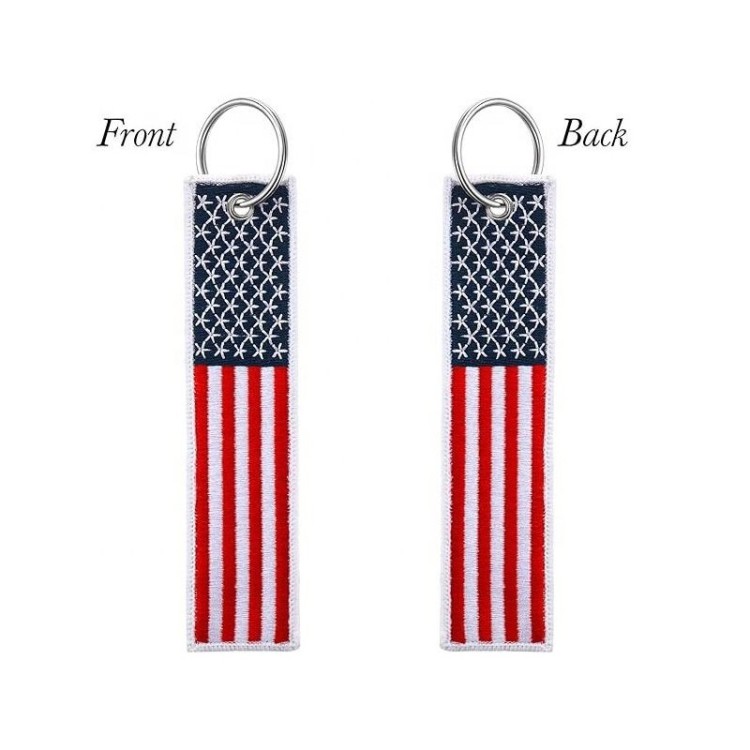 Custom Logo America Canada Mexico Flag Flight Keychain